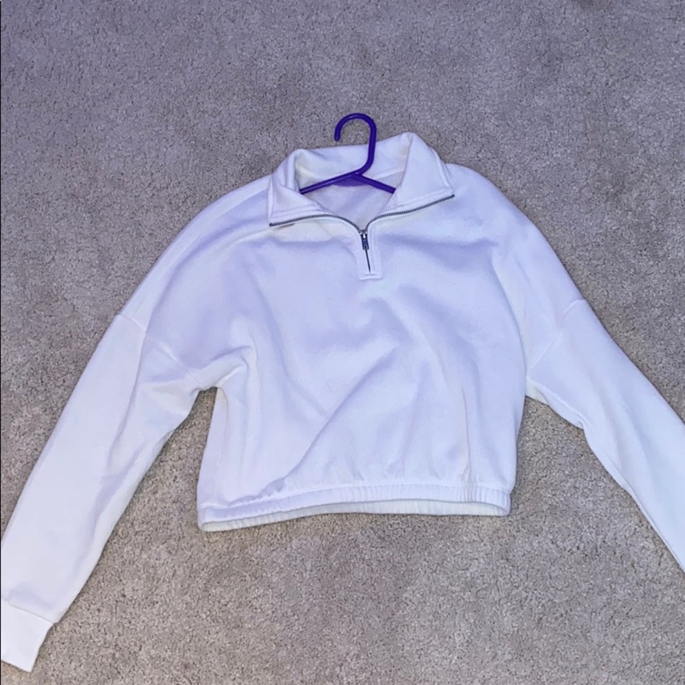 White Quarter Zip Jacket